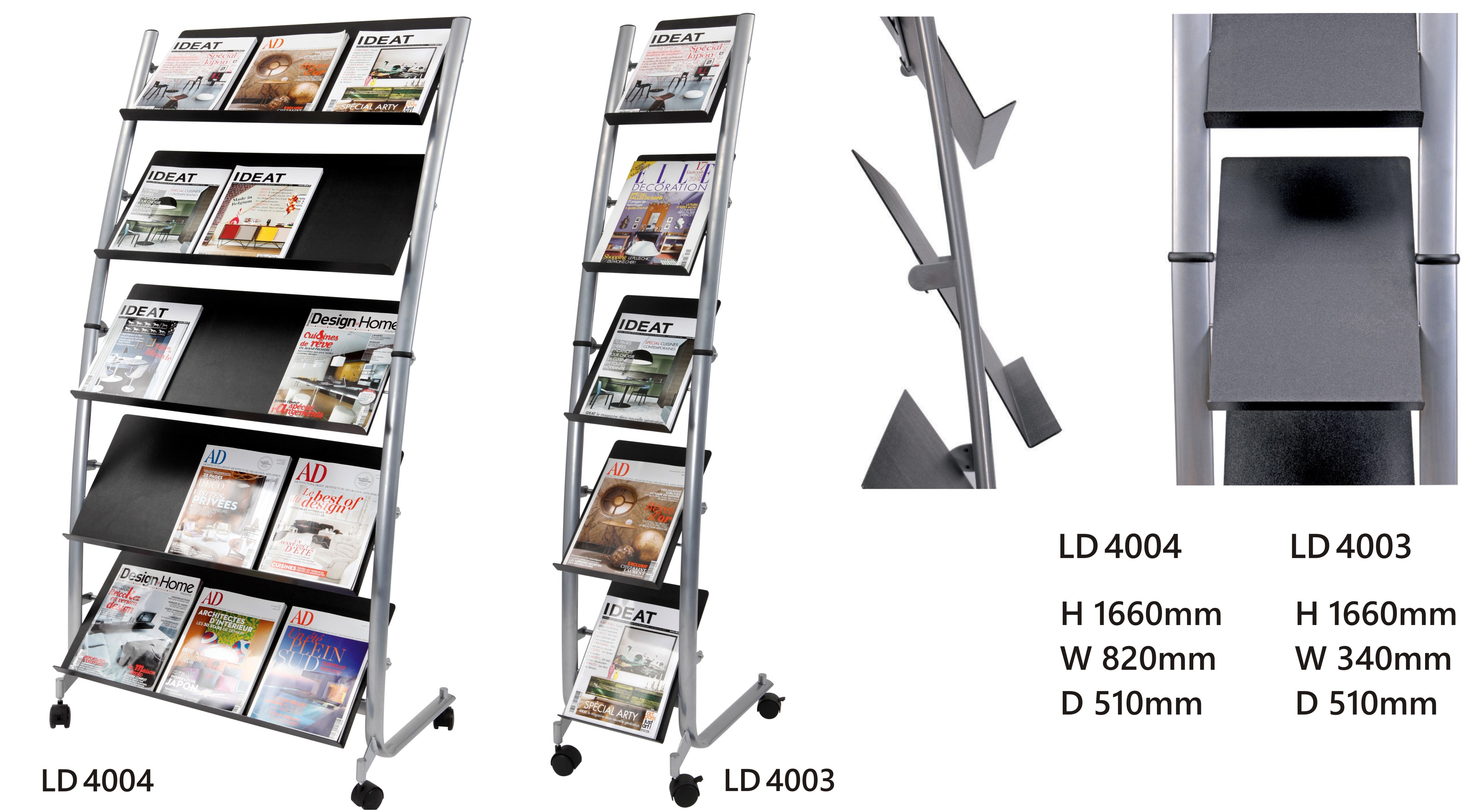 Cinco Freestanding Literature Stands